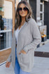 Pocket Knitted Solid Color Cardigan